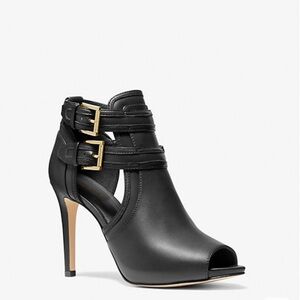 MICHAEL Michael Kors Black Peep-Toe Heels